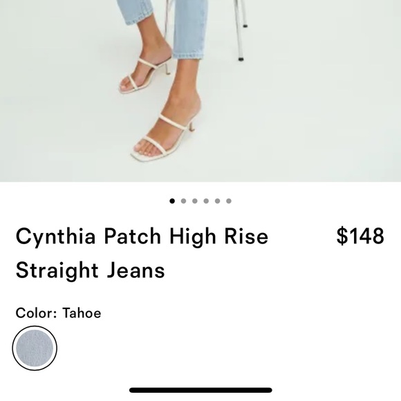Reformation Cynthia Patch High Rise Straight Jeans - Picture 4 of 6